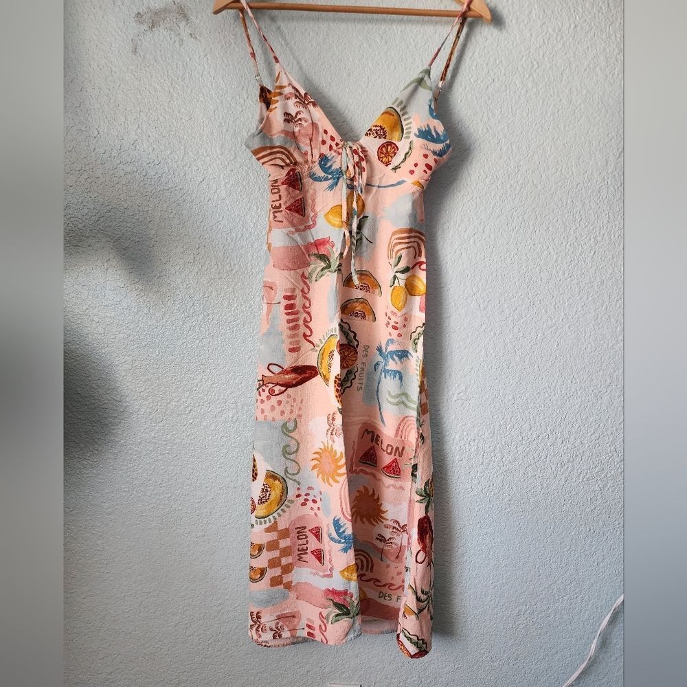 Anthropologie Paper Heart Australia Multicolor Fruit Printed Dress